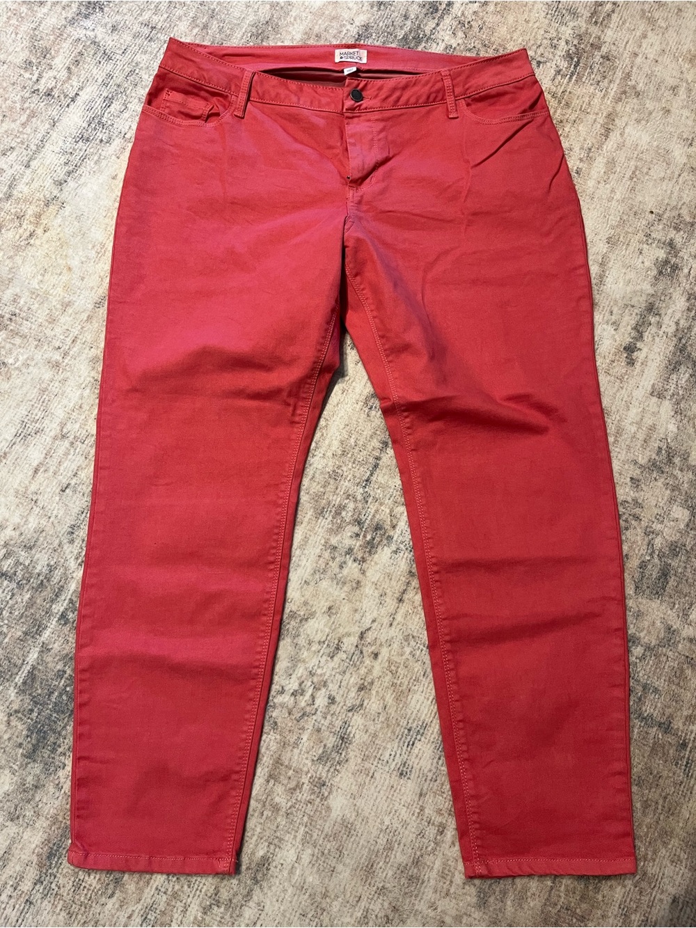 Market‎ & Spruce Women's Straight Leg Jeans in Coral